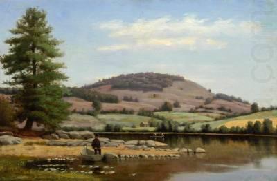 Alfred Ordway Fishing on Fairlee Pond china oil painting image